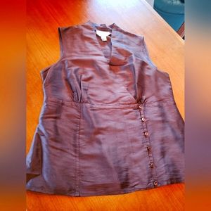 Talbots brown silk camisole